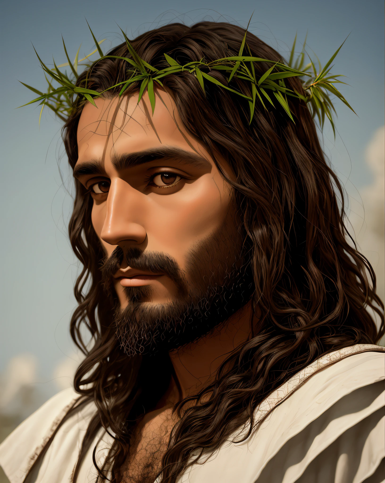 Desenho de Jesus, Retrato de Jesus Cristo, Jesus Cristo, rosto de Jesus, olhos claros, olhos cor castanhos esverdeados, jesus of nazareth, Jesus Negro, Jesus, catholic religious art, Rei dos Reis, coroa de espinhos