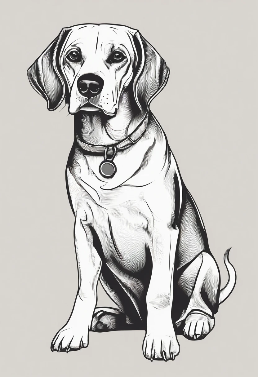 Dog breed Beagle breed, tattoo sketch