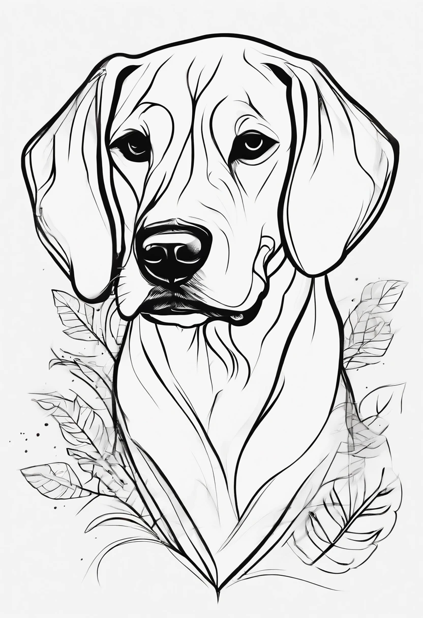 Dog breed Beagle breed, tattoo sketch