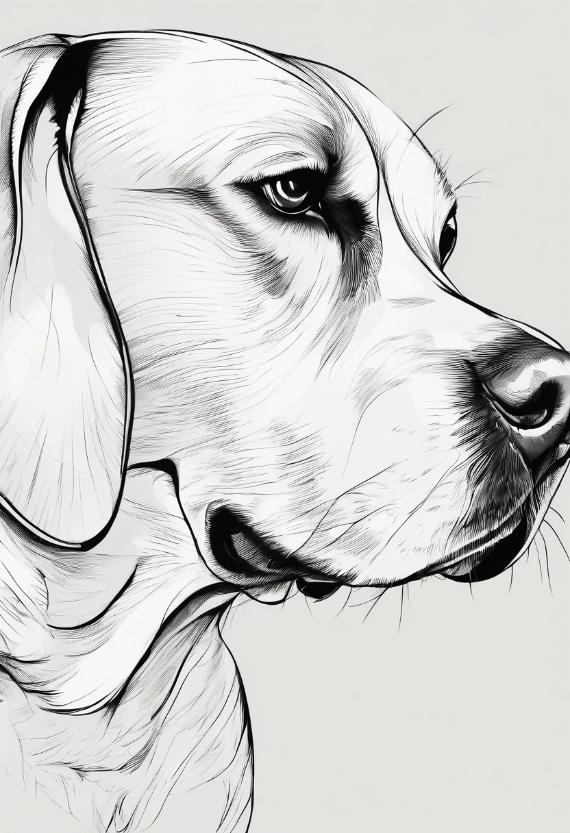 Dog breed Beagle breed, tattoo sketch