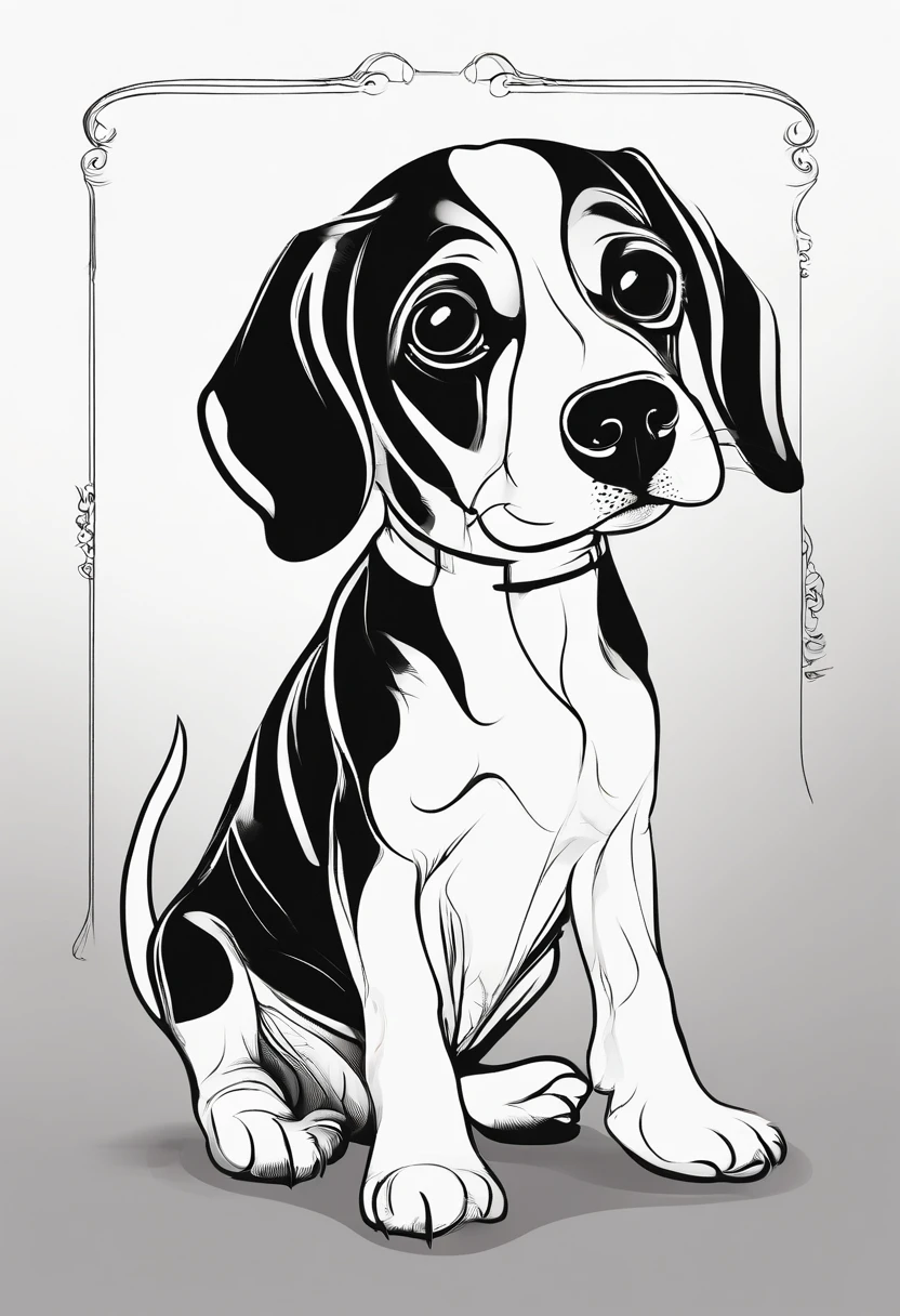 Dog breed Beagle breed, tattoo sketch