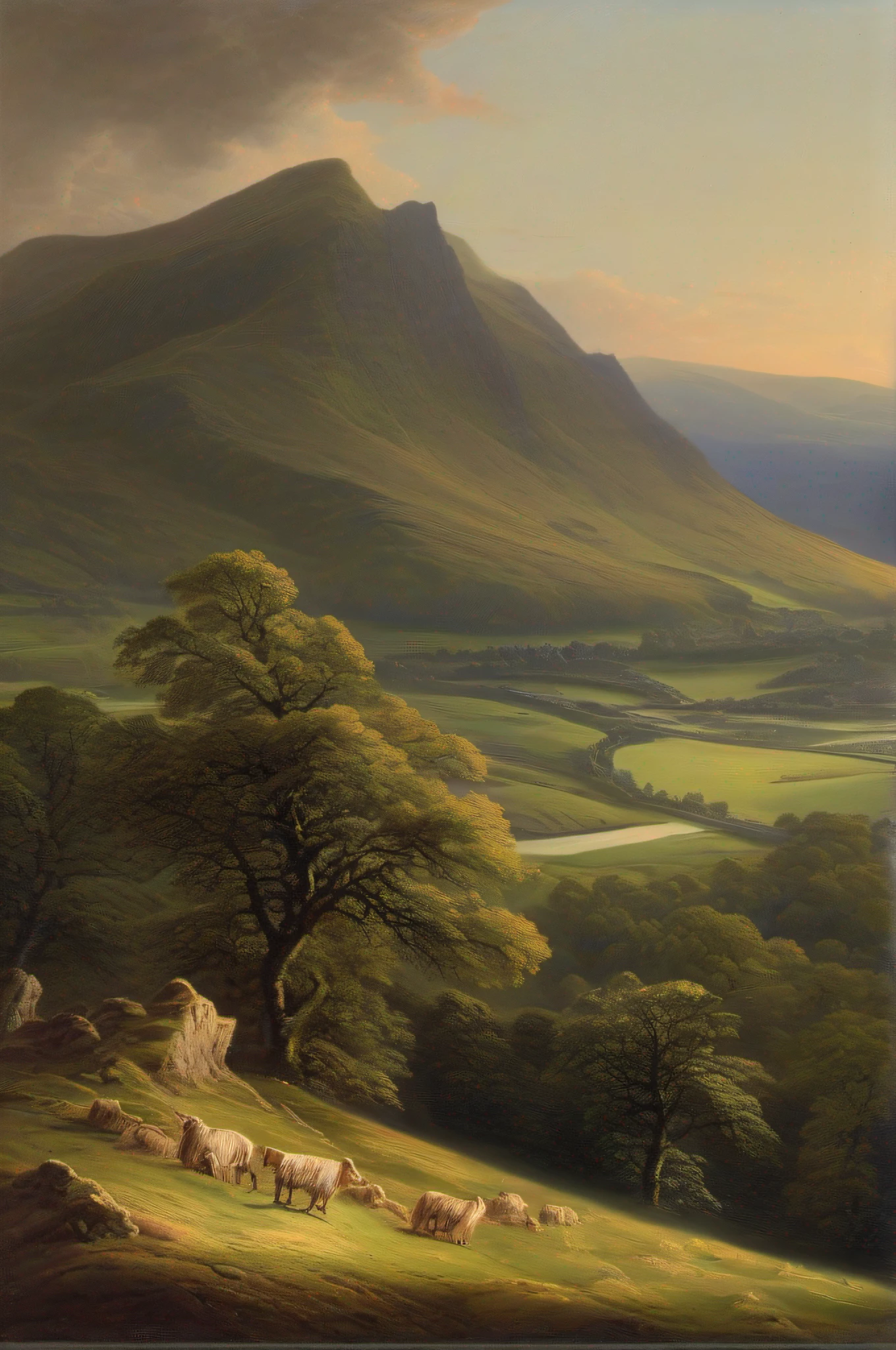 Ochil Hills, Clackmannanshire as depicted in a painting by Alexander Nasmyth