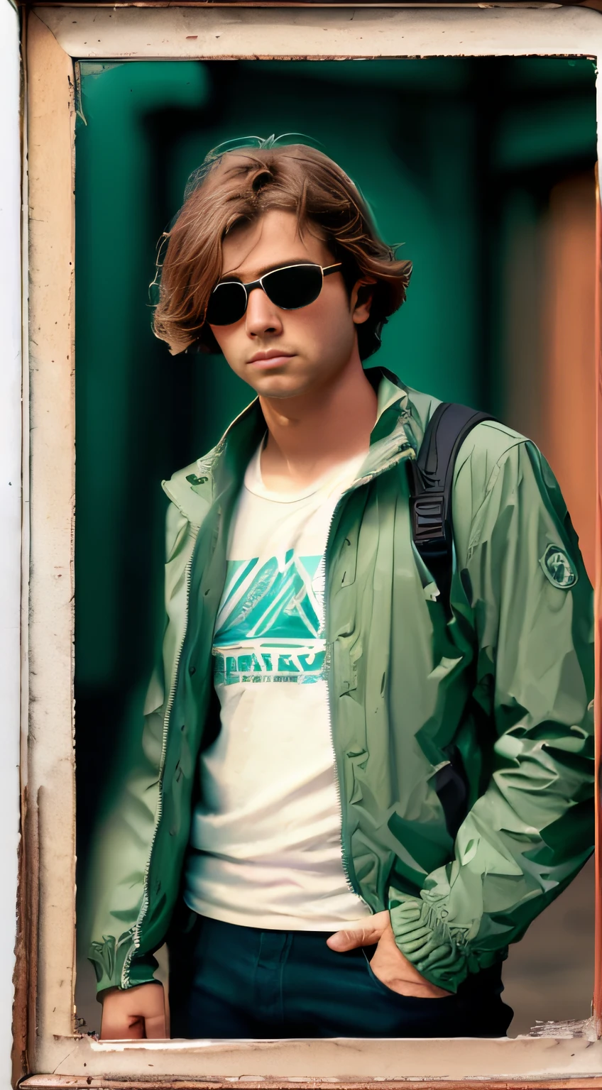 (
    (charachter: Un hombre, 20 years old, cana, afeitado, cuerpo delgado)
    (ropa: chaqueta impermeable transparente gafas triangulares, Mochila Explorer)
    (Posar contra una calle de la ciudad por la noche)
    (colores abstractos, textura, Film grain, analog style, cinematic movie still frame, Esquema de color verde menta)
    (poros de la piel, dusty atmospheric haze, vignetting, Arrugas:0.2, intricate hasselblad dslr RAW dramatic portrait photo, contacto visual, Nofilter Selfie, (retroiluminado)1.2, (Film grain)1.2)
)