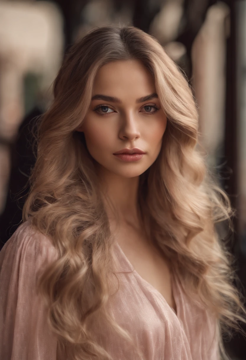 Close up de uma mulher deusa com cabelo castanho e colar, arte digital inspirada em Yanjun Cheng, Tumblr, RococoStyle, Retrato de Jossi de Blackpink, Retrato Jisoo Blackpink, flowing pink hair, long flowing pink hair, cabelo longo chiclete, com cabelo rosa, cor-de-rosa, tons de rosa, ((Rosa)), cabelos castanhos longos, cabelo liso rosa, cabelo rosa encaracolado 8K, 64 mil.