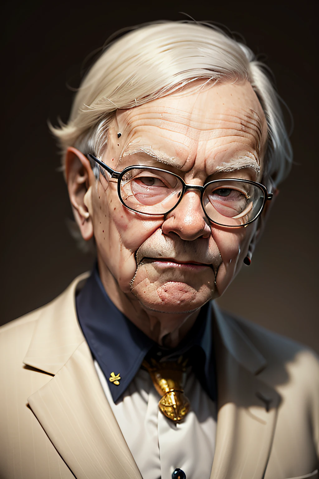 rosto de Warren Buffett