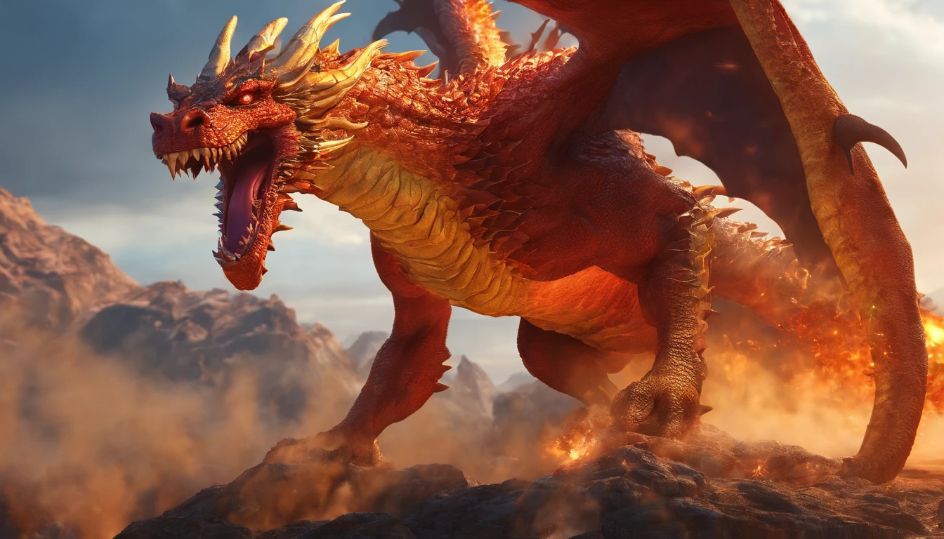 The Red Dragon is breathing fire