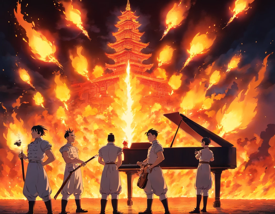 Rammstein perform in Japan, Fiery special effects