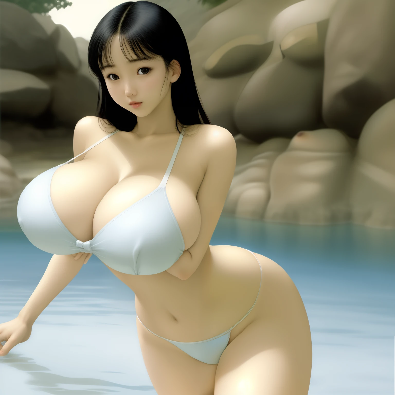 Beautuful Women、swim wears、huge tit、tits out、gravure