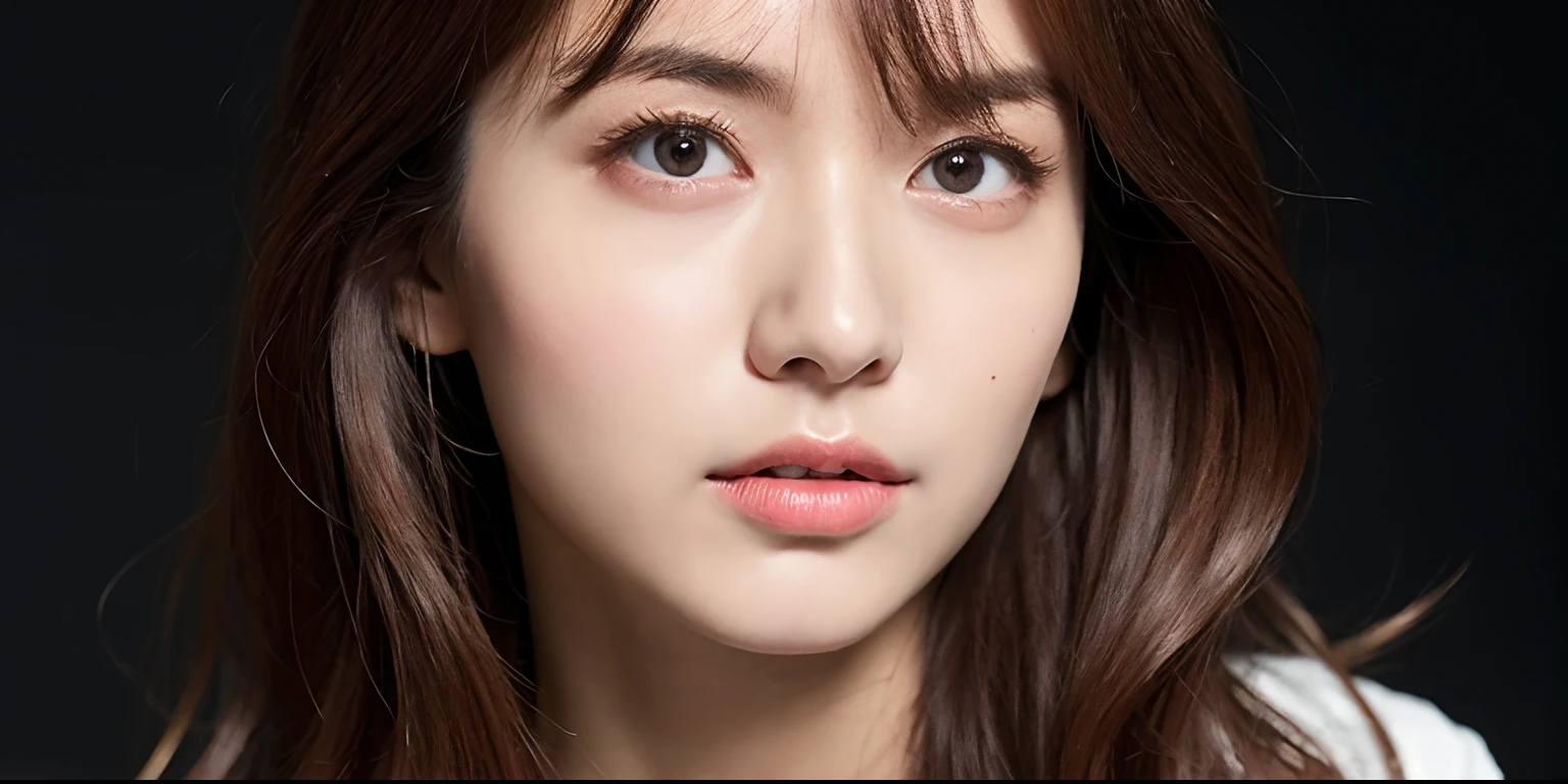 Poop、Poop、Poop、defecate、Mature mature young woman、Casual style、Super Cute、Upper body close-up、Nice perfect face with soft skin、Gorgeous wavy long brown hair、8K分辨率、A hyper-realistic、ultra-detailliert、hightquality、Immature woman in erotic and beautiful trendy sweater