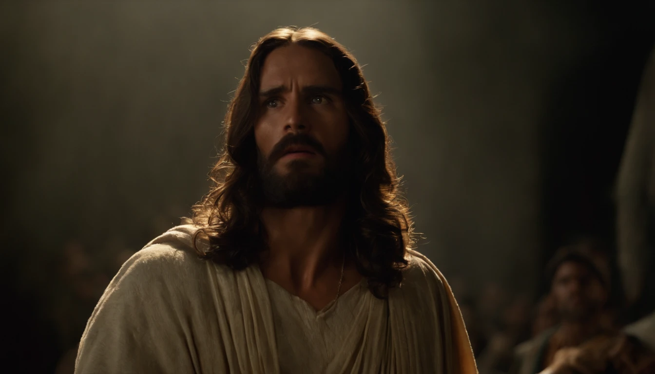 Jesus carregando sua cruz , Your clothes are torn, ele usa uma coroa de espinhos, Arte sacra