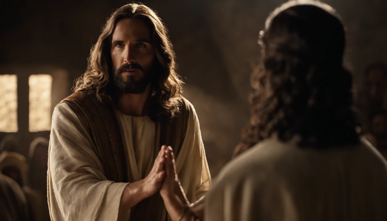 Jesus carregando sua cruz , Your clothes are torn, ele usa uma coroa de espinhos, Arte sacra