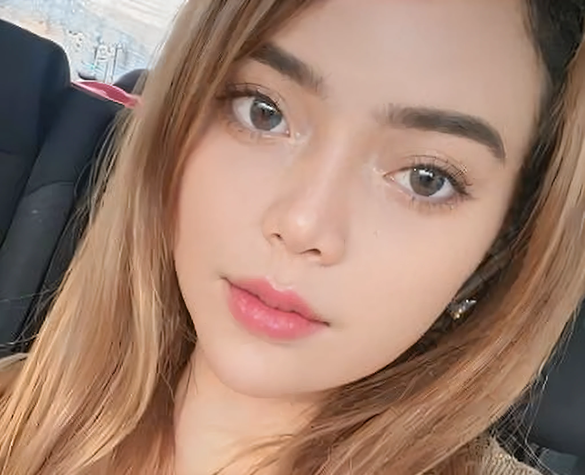 (8k, RAW photo, best quality, masterpiece: 1.2), (realistic, photorealistic: a close up of a woman with long hair and a sweater, lalisa manobal, 32-year-old girl, extremely beautiful face, with long hair and piercing eyes, beautiful huge eyes, beautiful aesthetic face, beautiful round face, brown hair and large eyes, 8k selfie photograph, close-up perfect face, portrait sophie mudd, (medium shot portrait:1.3), dramatic light, (hyperrealism:1.2), (8K UHD:1.2), (photorealistic:1.2),, detailed face, detailed skin texture