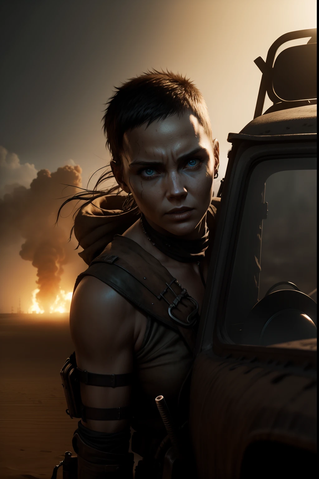 Mad Max: Fury Road cinematic hyper realistic octane render unreal engine dark mysterious