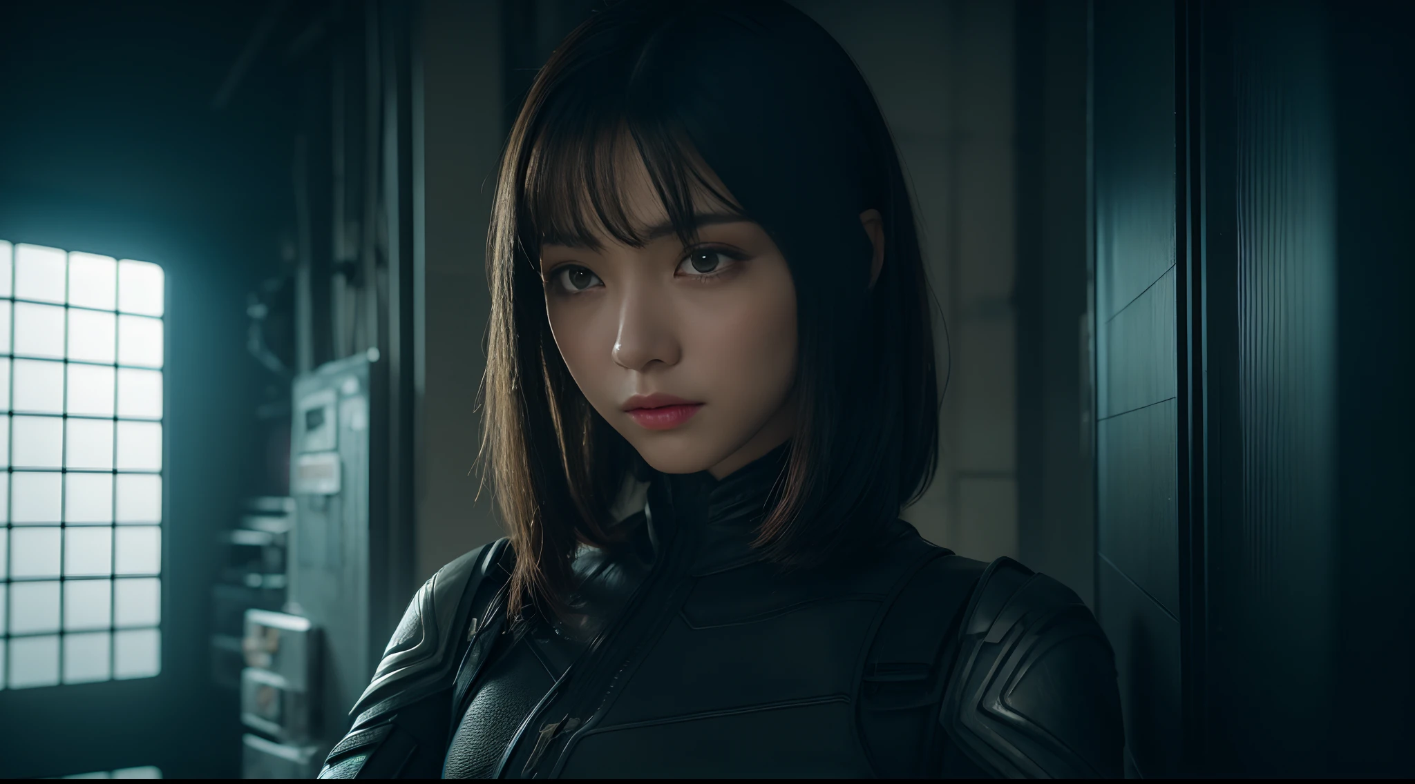 3D, A beautiful cyberpunk female image,battledress,hdr(HighDynamicRange),Ray traching,NVIDIA RTX,Hyper-Resolution,Unreal 5,Subsurface scattering、PBR Texture、post-proces、Anisotropy Filtering、depth of fields、maximum definition and sharpness、Many-Layer Textures、Albedo e mapas Speculares、Surface coloring、Accurate simulation octane rendering of light-material interactions、Two-colored light、largeaperture、Low ISO、White balance、the rule of thirds、8K raw data、blackstockings