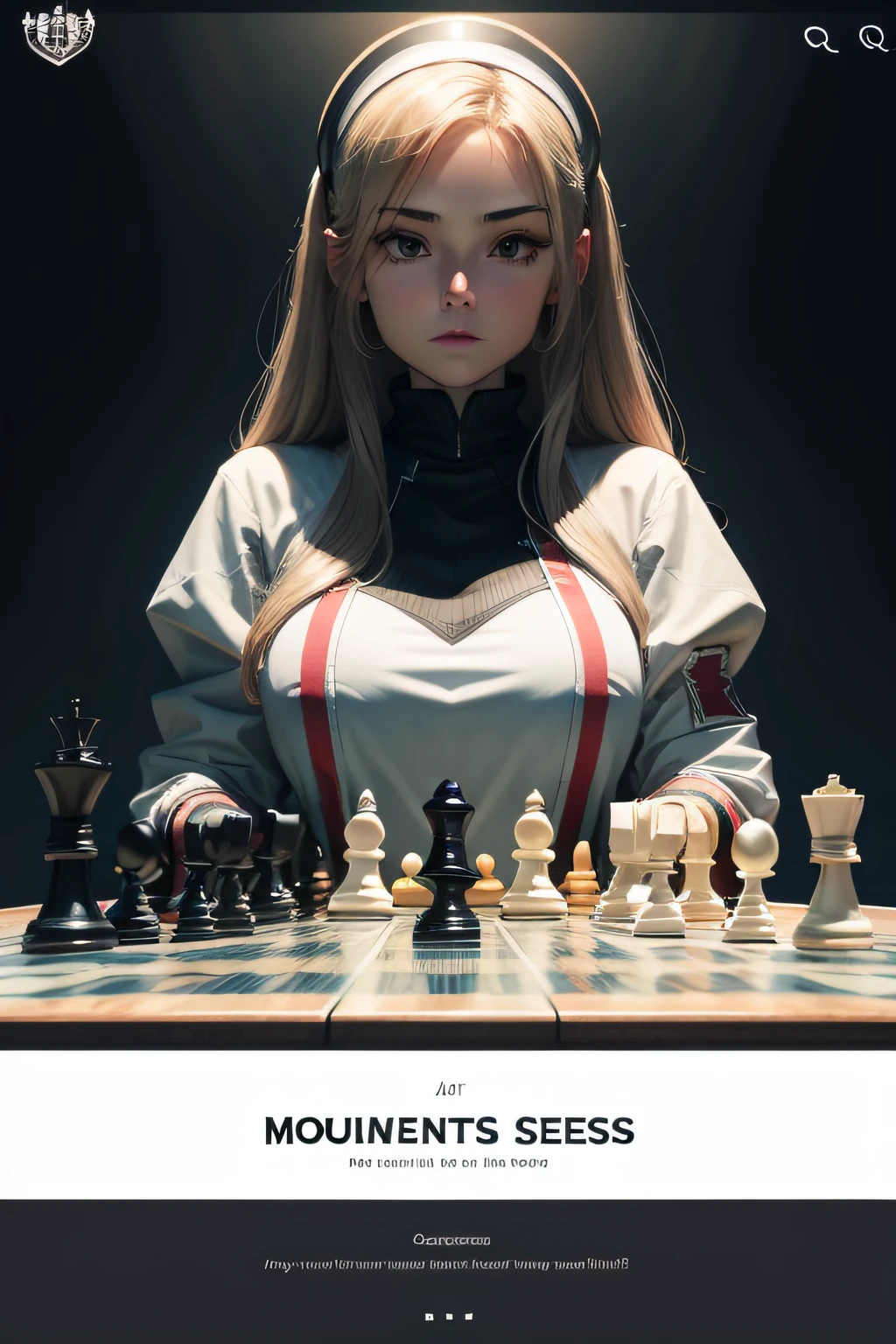 Start screen of a chess site