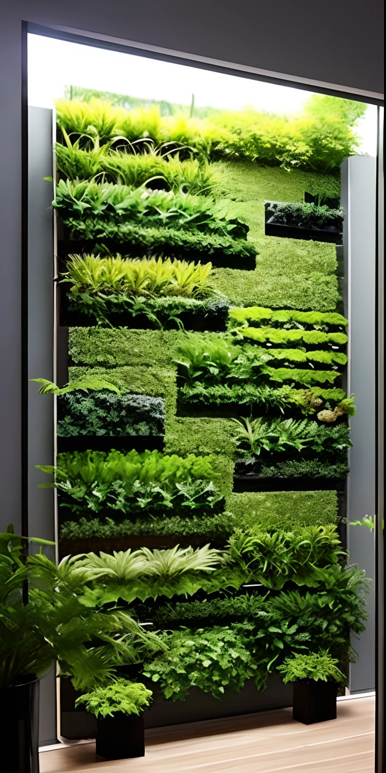 Imagine a vertical garden in a small space, com belos arranjos e com flores maravilhosa, a lot of light and this gives the feeling of a lot of peace