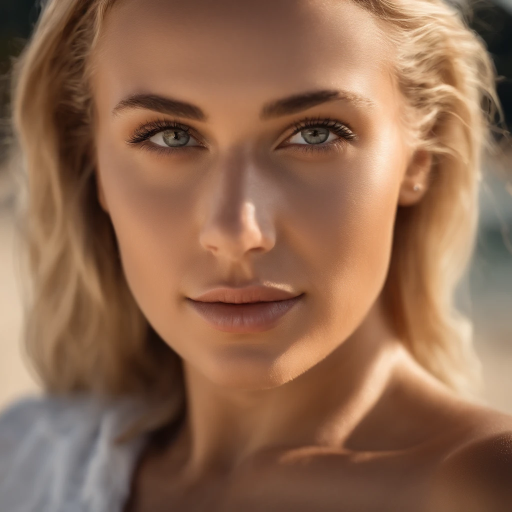 beautiful Swedish college girl, blonde, full body, in white triangle bikini, outside on a greek island, ((slim, petite)), photorealistic, photo, masterpiece, realistic, realism, photorealism, high contrast, photorealistic digital art trending on Artstation 8k HD high definition detailed realistic, detailed, skin texture, hyper detailed, realistic skin texture, armature, best quality, ultra high res, (photorealistic:1.4),, high resolution, detailed, raw photo, sharp re, by lee jeffries nikon d850 film stock photograph 4 kodak portra 400 camera f1.6 lens rich colors hyper realistic lifelike texture natural lighting