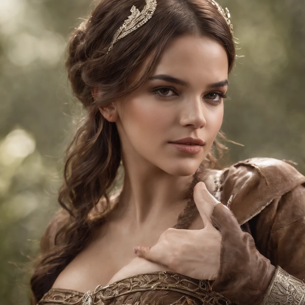 Bruna Marquezine como bela mulher steampunk deslumbrante, (corpo inteiro), olhos ultra-detalhados, corpo ultra-detalhado, nice perfect guy with soft skinice, corpo feminino deslumbrante, ((ultra-detailed hands)), obra-prima conceito fantasia arte, trending on ArtStation, hiper-detalhado, Arte Digital, Motor irreal, 32k, Ultra HD | |, imagem centrada, arte de Luis Royo e artgerm e greg rutkowski e Alphonse Much