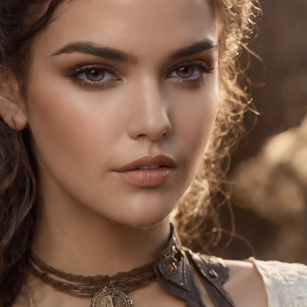 Bruna Marquezine como bela mulher steampunk deslumbrante, (corpo inteiro), olhos ultra-detalhados, corpo ultra-detalhado, nice perfect guy with soft skinice, corpo feminino deslumbrante, ((ultra-detailed hands)), obra-prima conceito fantasia arte, trending on ArtStation, hiper-detalhado, Arte Digital, Motor irreal, 32k, Ultra HD | |, imagem centrada, arte de Luis Royo e artgerm e greg rutkowski e Alphonse Much