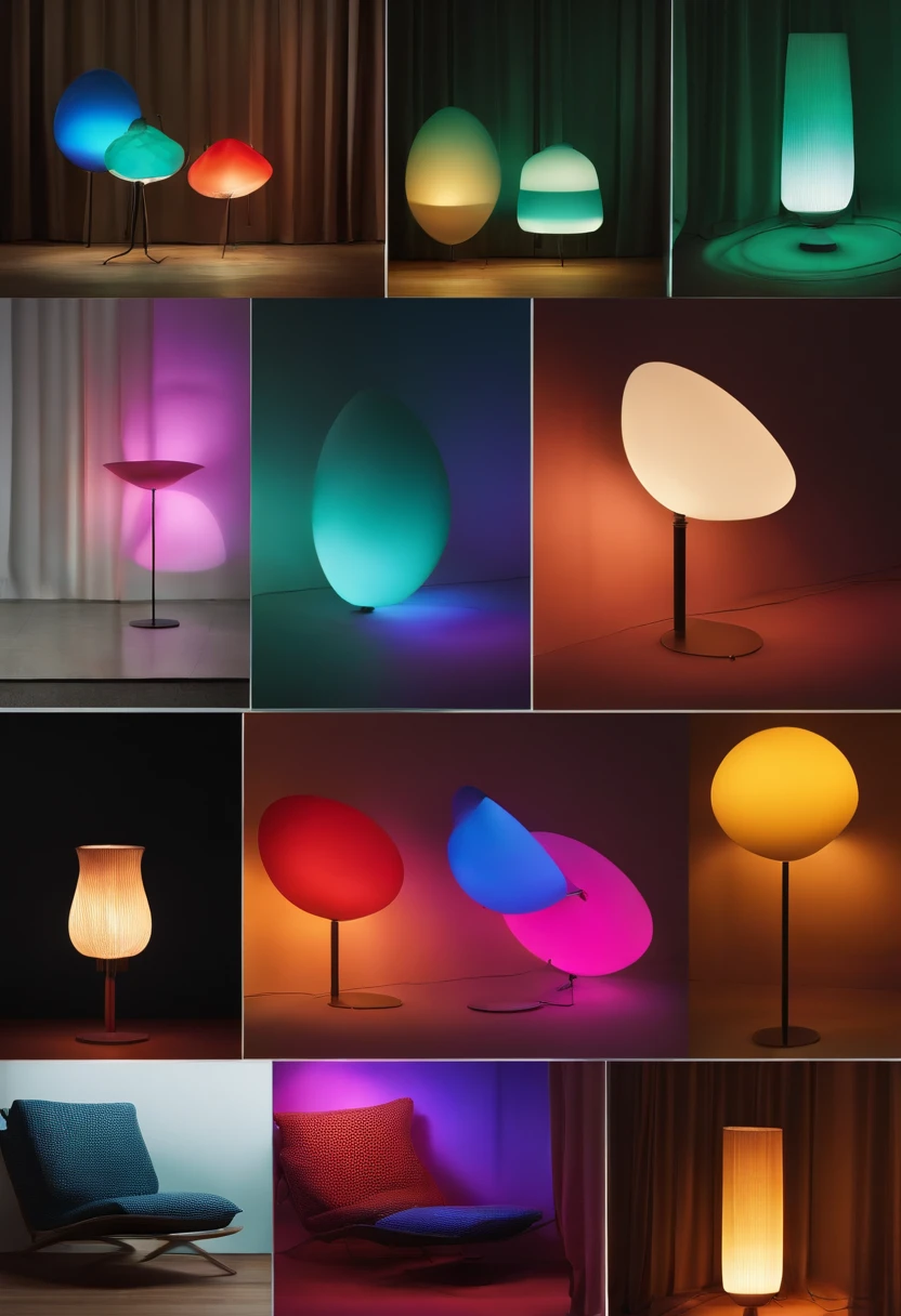 poster for、floor lamp，Generate multiple sheets