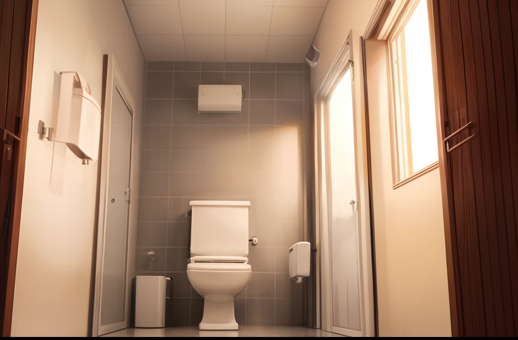 Animated,high-level image quality,Training on detailed toilet scenarios, Toilet background
