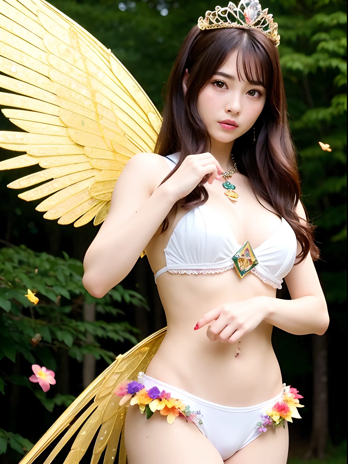 (masutepiece), Professional , masterpiece、top-quality、photos realistic , depth of fields 、(Particles of light)、(Gemstone Flower Metal Body:1.4),(Matte White、Fairy of Light、Particles of light、Jewel Gold Weapon、(Particles of light)、(Gorgeous castle background)、(ultimate beauty girl)、(Flower rainbow fairy wings grow)、(Jewel Flower Metal Body:1.4),Gorgeous Jewel Metal Weapons , Detailed Sword of the Brave ,( a blond) ,warhammer 40k ,((Floral Micro Bikini))、Particles of light、(Beautiful flower garden background)、(Particles of light)、 adepta sororitas,Detail and ornate jewel crown、2guys、Brown hair、(Gangle's forest background)、Beautiful Caucasian beauty、dynamic ungle,(((Diamond tiara with detail and luxury)))、a small face、Powerful poses、(Gorgeous castle background)、huge filesize、20 year old beautiful woman、Thin female fingers、Straight long hair、Beautiful Caucasian beauty、Valley、Fairy of Light、Particles of light、