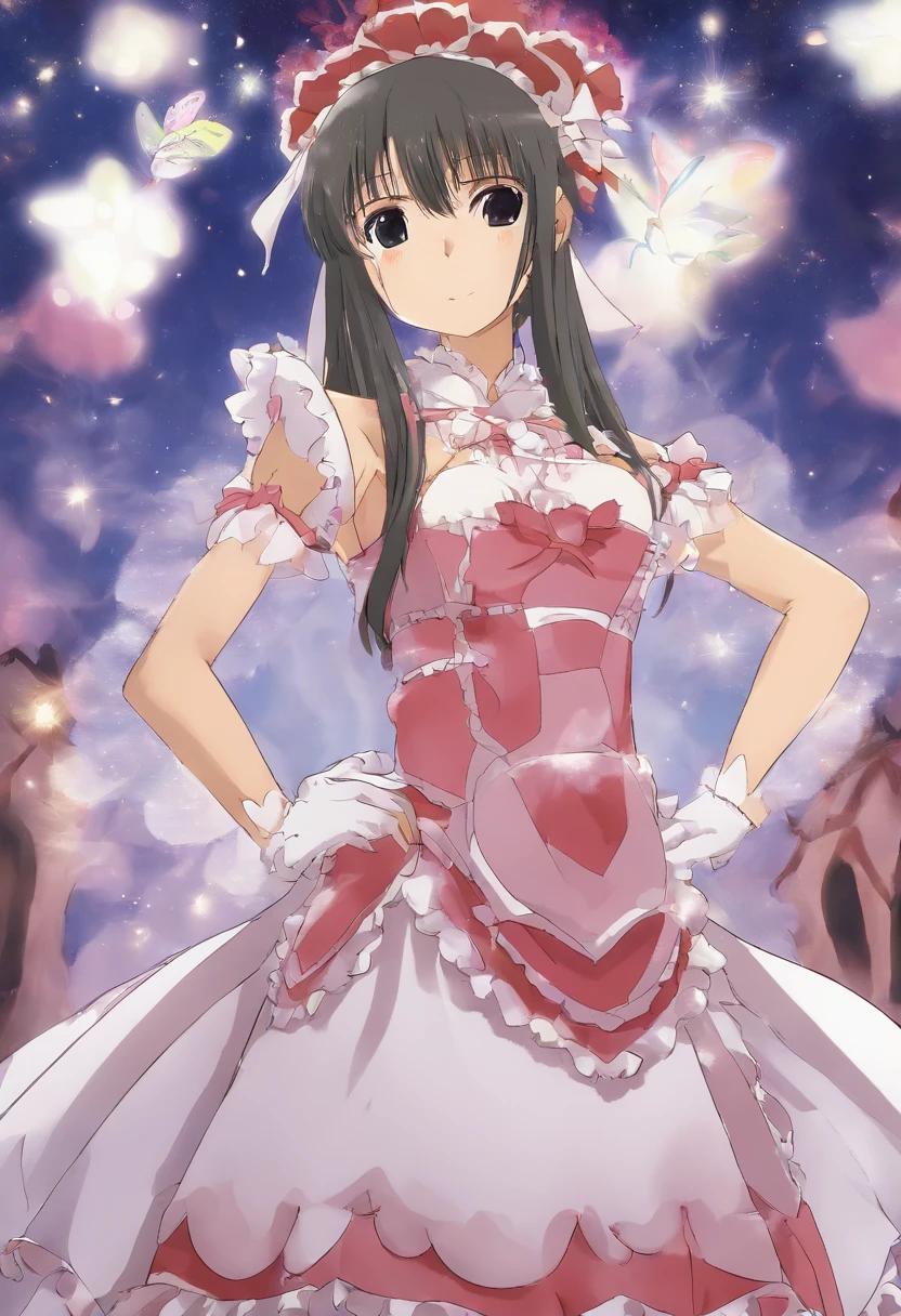 Love Hina、Mutsumi in maid clothes、 by Ken Akamatsu, anime screenshot