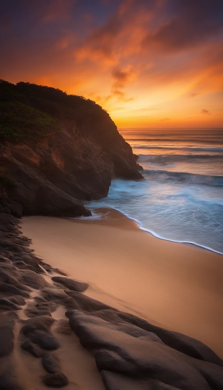 Beachside,Luz da noite,magical dream,Havai,fotorrealista