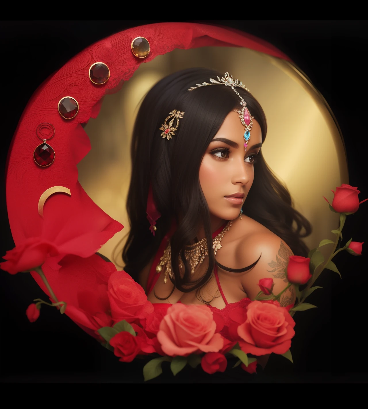Uma linda tiara de pedras preciosas (tiara) (accessory)