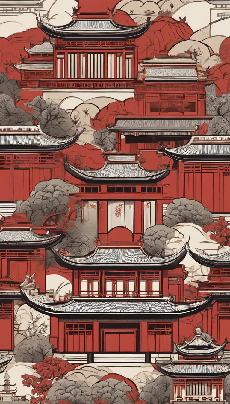 Vector graphics,Elements of ancient Chinese style,Vector illustration,Simple illustration,succinct