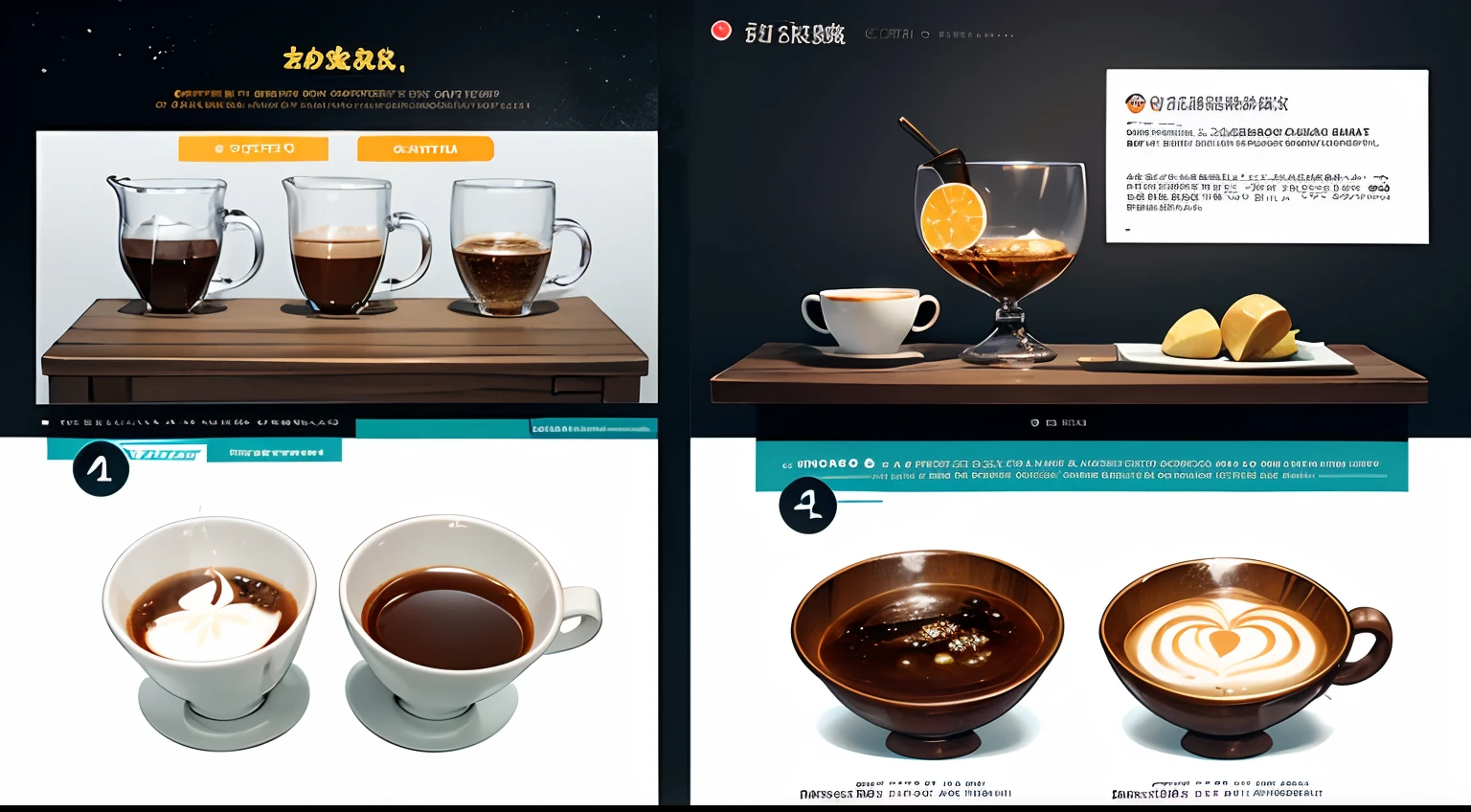 comic strip,A cup of Luckin coffee,A glass of Maotai,antigravity,The art of splashing,Detail enhancement,8K,super-fine,concept-art