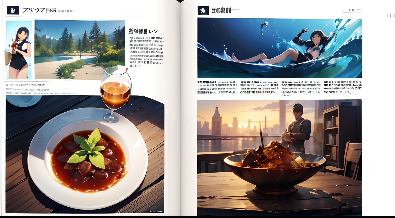 comic strip，A cup of Luckin coffee and a glass of Moutai，Sauce fragrant，antigravity，The art of splashing，Detail enhancement，8K，super-fine，concept-art