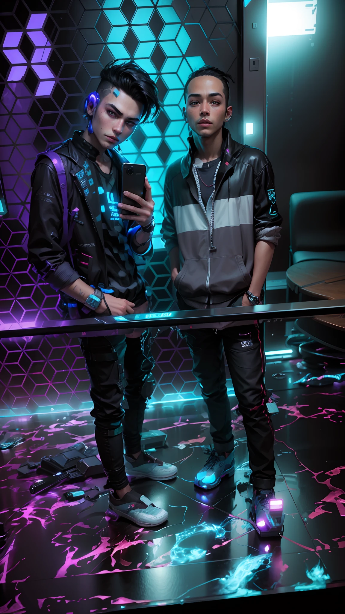 Change dark gaming background, cyberpunk handsome boy ultra realistic face, 4k