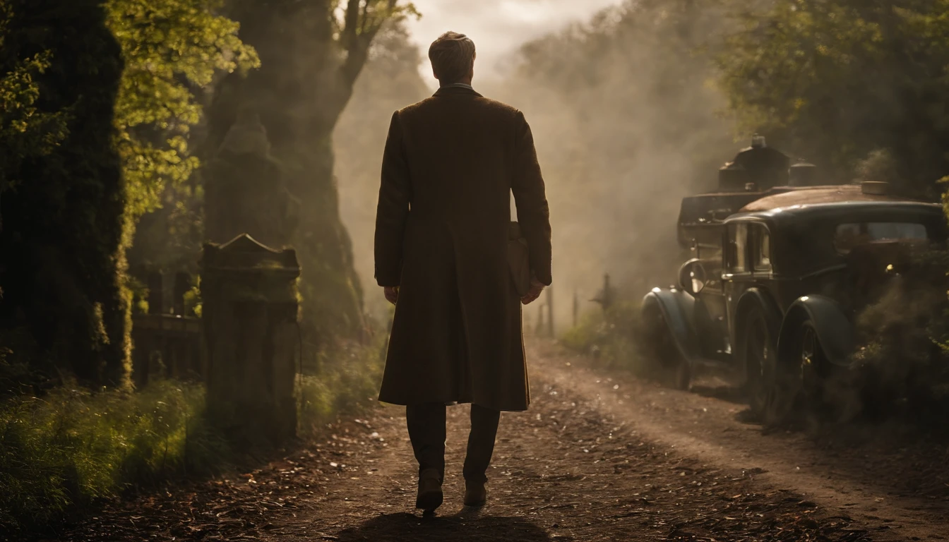 Ator jim carrie, doctor who usando rroupa classica do setimo doutor , tardis de fundo