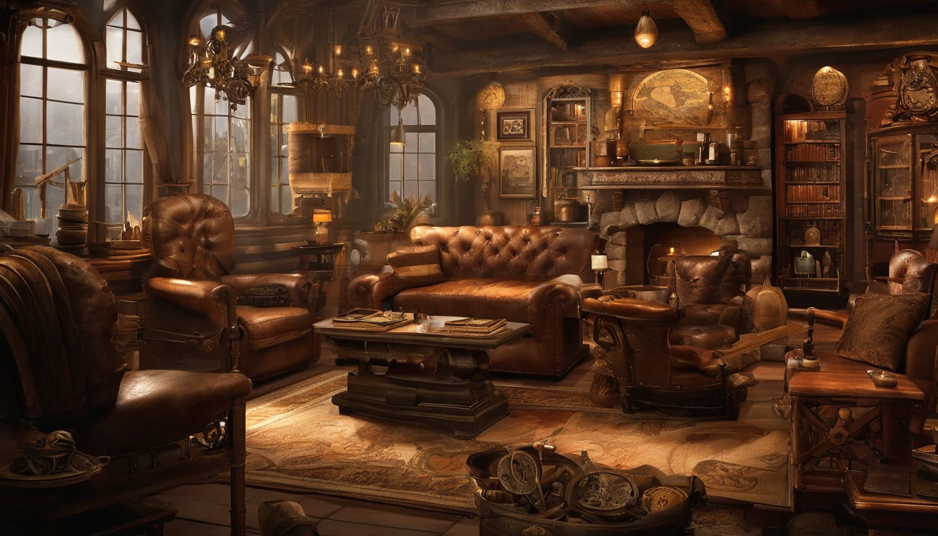 There is a living room,There are a lot of books on the shelves, cozy cafe background, cozy place, cozy environment, designed for cozy aesthetics, Relaxing concept art, cozy home background, Cozy atmosphere, pleasant cozy atmosphere, highly detailed scenario, a multidimensional cozy tavern, cozy and peaceful atmosphere, cozy living room background, cozy environment, cosy atmoshpere, highly detailed environments
