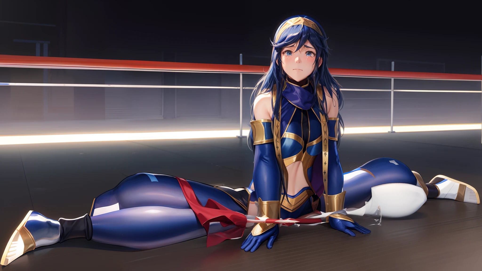 stretch、lucina from fire emblem、gymnastic suit、Painful、Tears