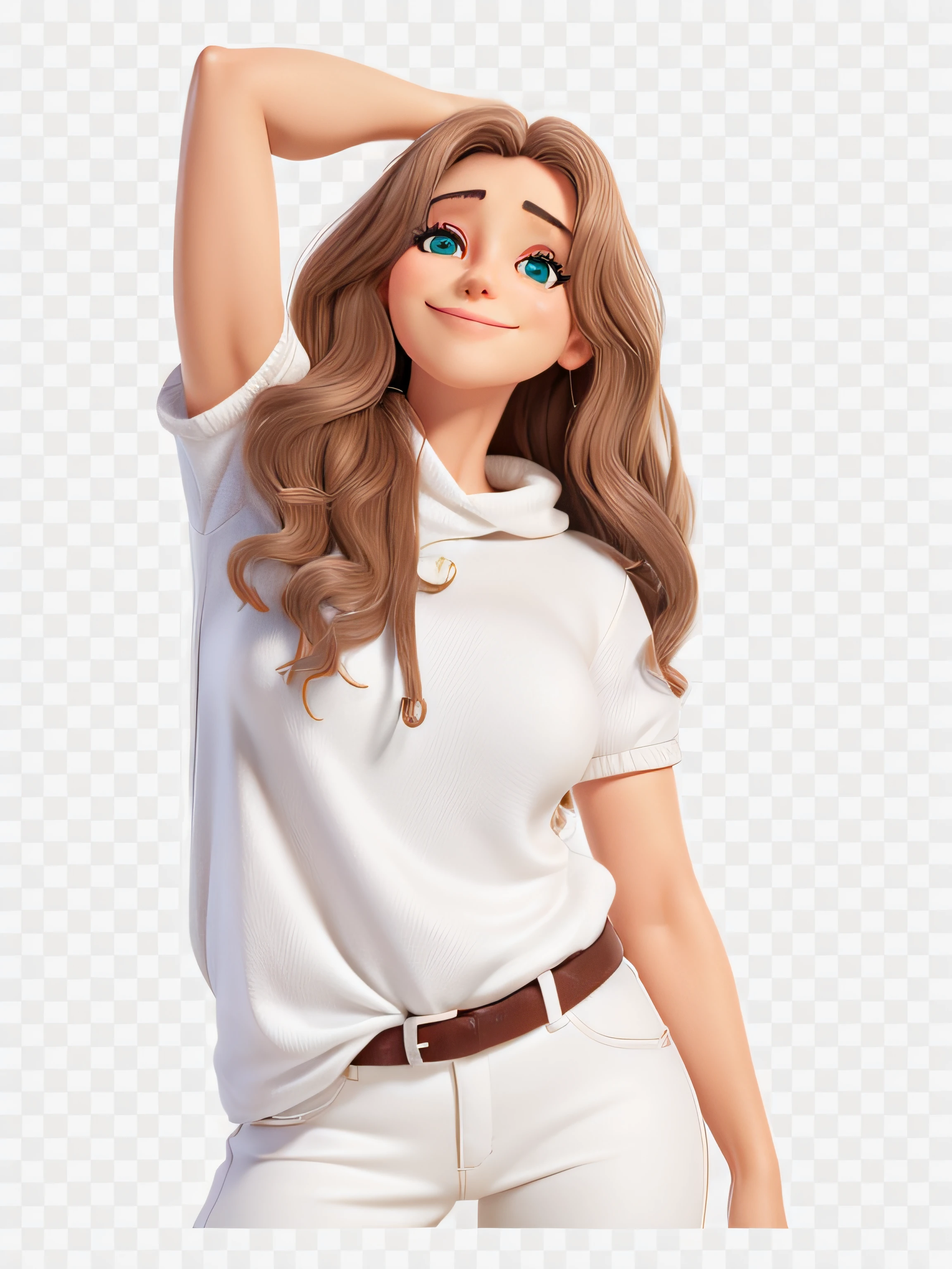"mulher com 35 anos, sorrindo, olhos totalmente abertos, sem bolsas nos olhos, highes definition"