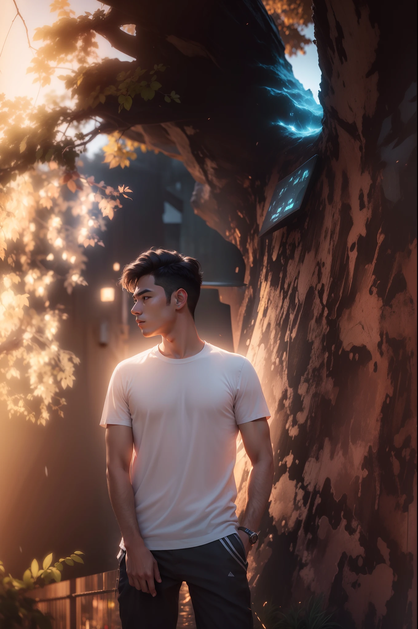 change background and glowing face with 8k resolution