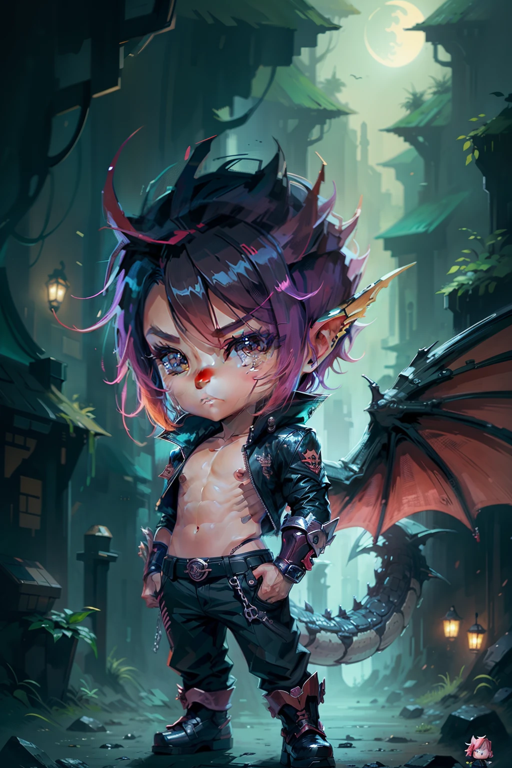 best quality,logo
(solo,chibi:1.2),cute,monster boy,dragon boy,wings,tail,claws,
blazing,