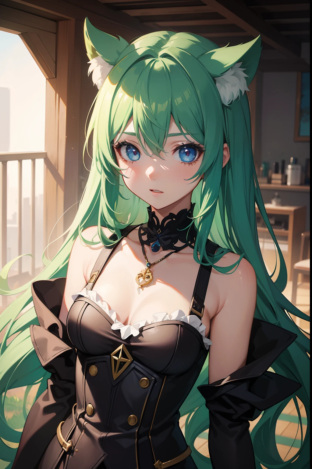 Personaje de anime con cabello verde y ojos azules , skinny male fantasy alchemist, Mikudayao, Tendencias en ArtStation Pixiv, Mejor valorado en Pixiv, por Shitao, pixiv 3dcg, Artgerm extremadamente detallado, en pixiv, Guweiz en Pixiv Artstation, amigo, deviantart artstation cgscosiety