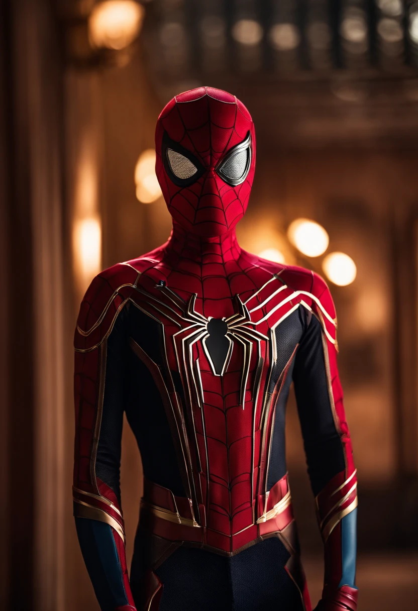 (best quality,8k,highres,masterpiece:1.2),portrait,extremely detailed face and costume,subtle resemblance to Spider-Man and Iron-Man,11-year-old child dressed as a superhero,beautifully detailed eyes and lips,dressed in a superhero costume,subtle spider web pattern on the costume,dynamic pose,confident expression,realistic lighting,vivid colors