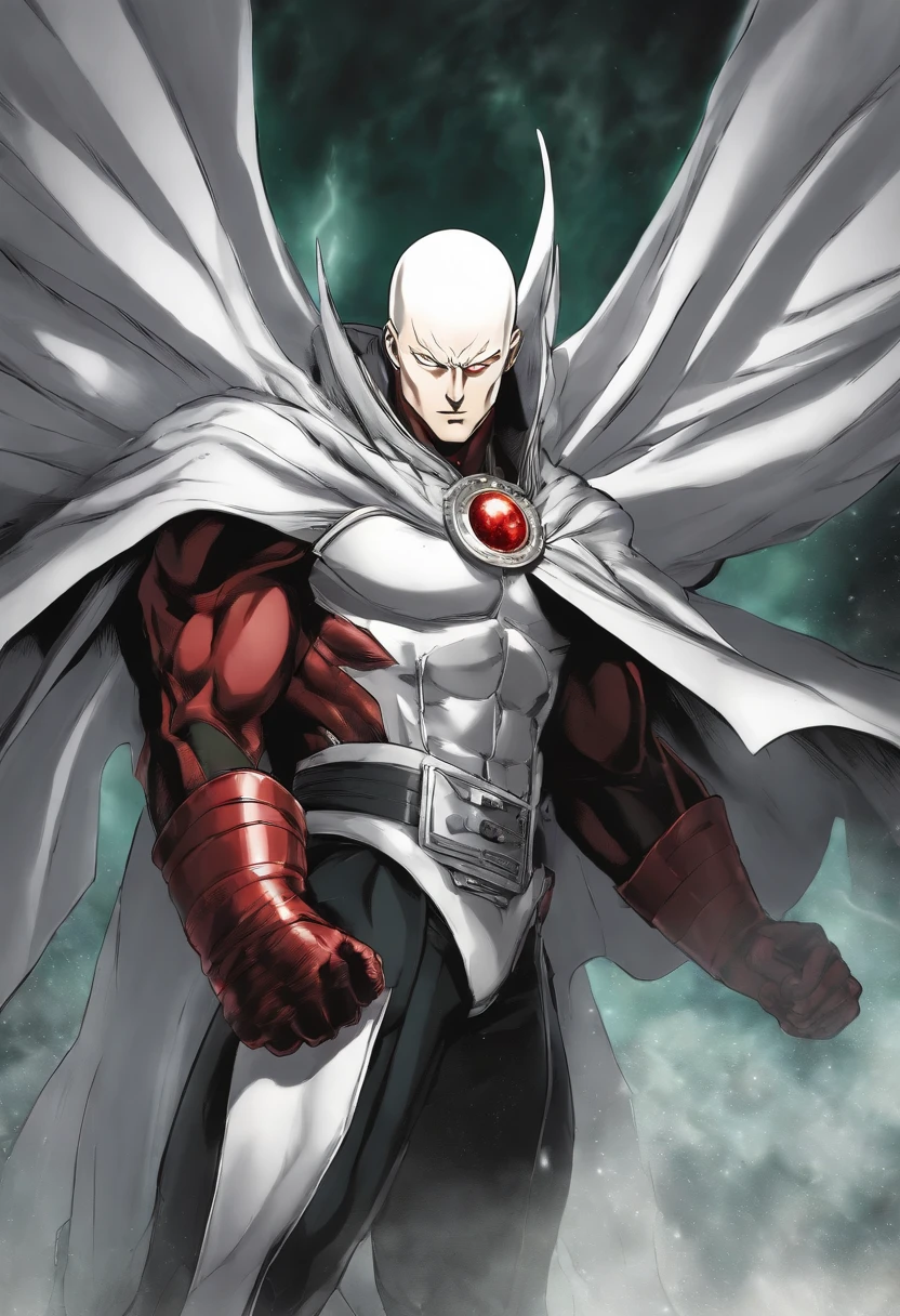 Boros, also known as Lord Boros, is a formidable and enigmatic antagonist in the popular anime series "One Punch Man." He is the leader of the Dark Matter Thieves, a powerful alien group that threatens the safety of the Earth. Boros is an imposing figure, standing tall with a muscular, alien physique that radiates strength and dominance. His emerald green skin shimmers with an otherworldly glow, hinting at his extraordinary abilities.

One of Boros's most distinctive features is his cyclopean eye, a single, menacing red orb that serves as both a symbol of his unique power and an eerie focal point when he unleashes his devastating attacks. He wears a battle-worn armor that bears the scars of countless battles, a testament to his status as a battle-hardened warrior.

Boros possesses regenerative abilities that make him nearly invulnerable, capable of healing even the most grievous of wounds. His strength, speed, and agility are beyond human comprehension, making him a formidable adversary for any hero, even the seemingly unbeatable Saitama, also known as One Punch Man.

As the leader of the Dark Matter Thieves, Boros is driven by a thirst for ultimate battles and constantly seeks out opponents who can challenge his immense power. His relentless pursuit of power and his indomitable spirit make him a compelling and memorable character in the "One Punch Man" series, as he pushes both heroes and viewers alike to their limits.