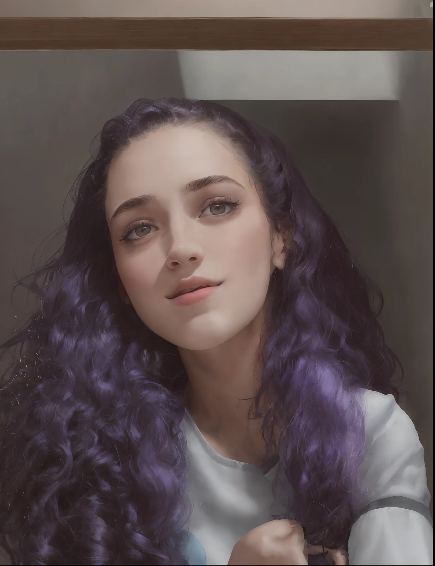 Menina arafed com longos cabelos cacheados vestindo uma camisa preta, Violeta Myers, ela tem cerca de 1 6 anos de idade, Alanis Guillen, 1 6 anos, foto de perfil headshot, foto do perfil, com longos cabelos cacheados, 18 anos, imagem do avatar, imagem de perfil, foto de perfil, cara bonita, Retrato Sophie Mudd, imagem frontal