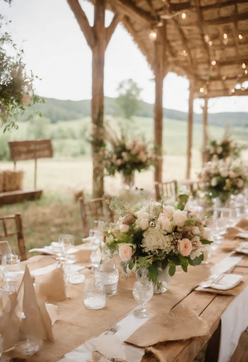 rustic wedding decoration on farm, barn wedding decoration, rustic wedding, casa de fazenda de fundo,