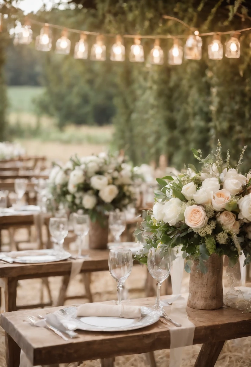 rustic wedding decoration on farm, barn wedding decoration, rustic wedding, casa de fazenda de fundo,