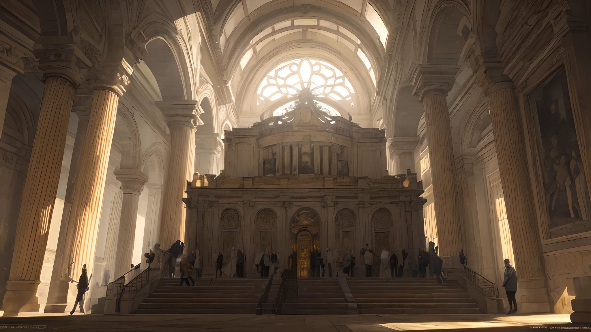 ((vibrant lighting, Best quality at best, 8k, obra prima: 1.3)), foco nítido: 1.2,Creation of images depicting an ancient Oxum kingdom, Showing your working under oppression, Contrast with the greatness of the ancient civilization of oxum. Use dark colors and sad expressions to convey the antiquity and wealth of the oxum kingdom to.C., Symbolic elements of hope and resistance. Approach the topic with sensitivity and respect for history.