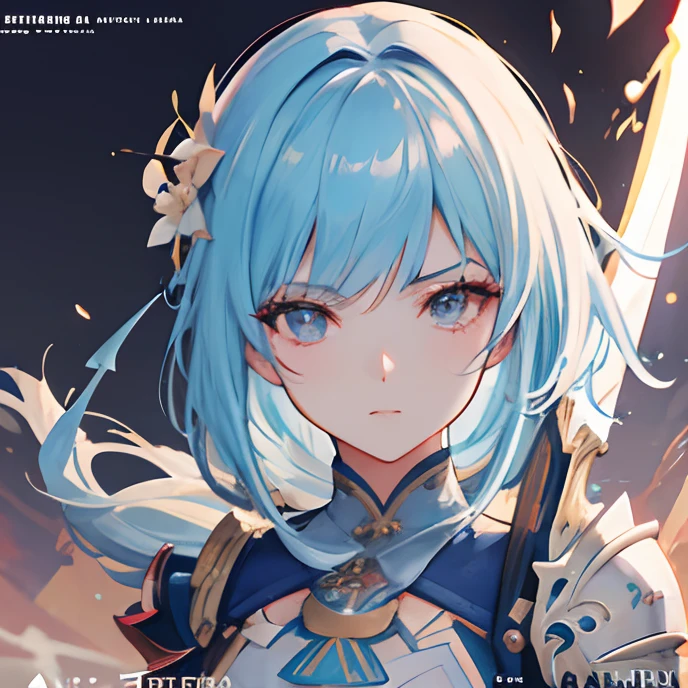 a close up of a woman with a sword and a sword, portrait knights of zodiac girl, artgerm and atey ghailan, Genshin, Ayaka Genshin Impact, armor girl, cushart krenz key art feminine, official artwork, epic light novel art cover, very detailed Artgerm, keqing from genshin impact