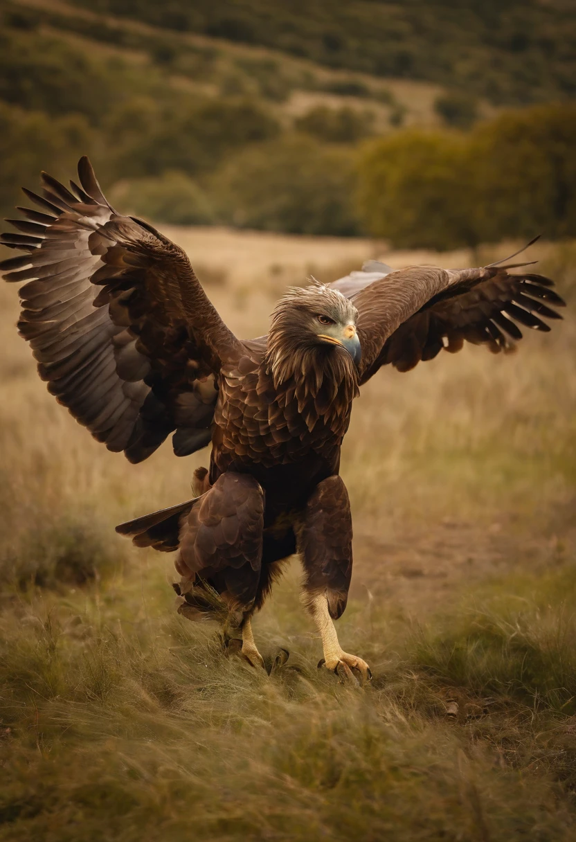 Hipogrifo:

allure: The hippogriff is a majestic creature with the head of an eagle, incluindo bico afiado e olhos penetrantes. His body is similar to that of a horse, com asas poderosas e garras afiadas. Possui penas acinzentadas e olhos amarelos.