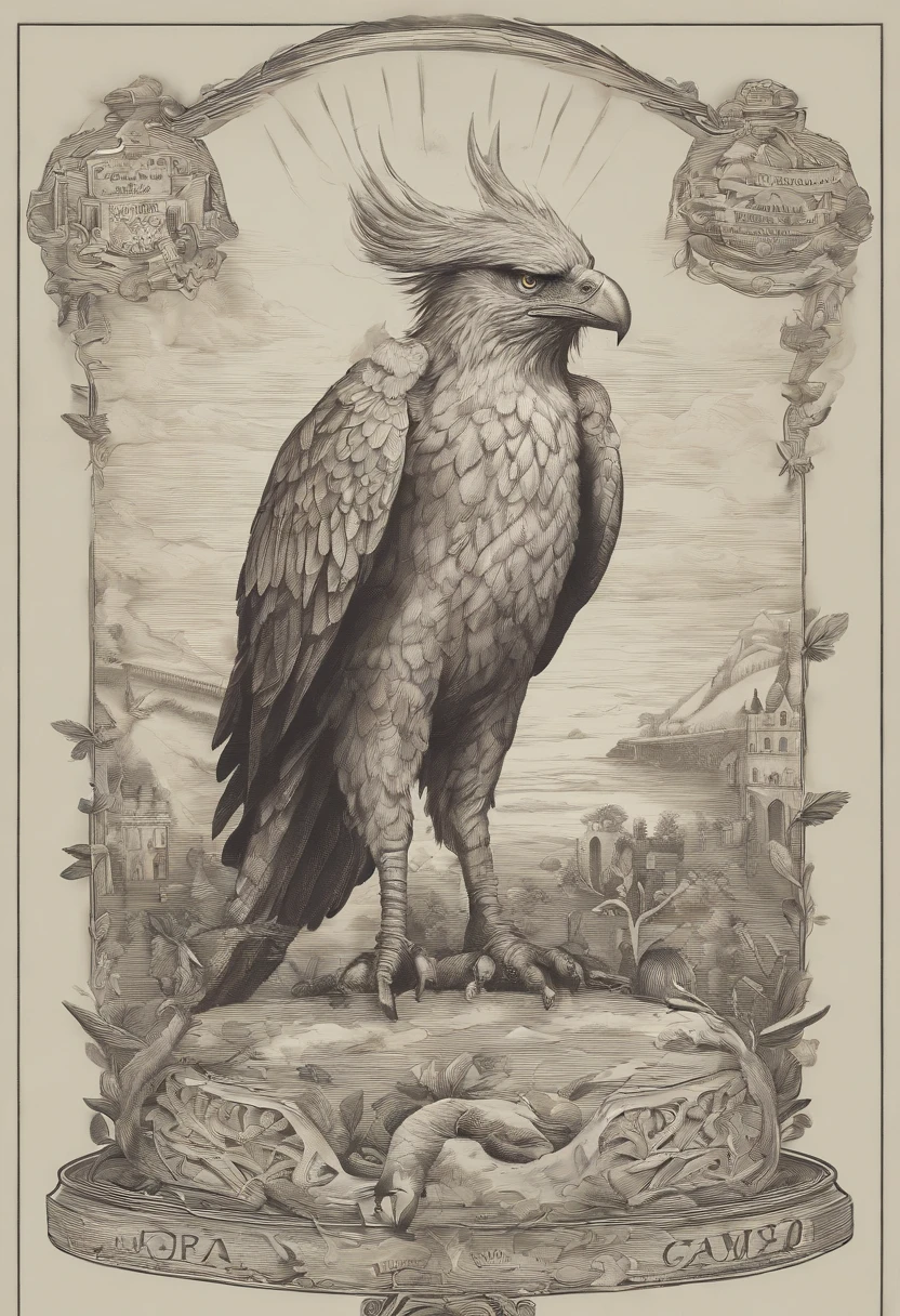 Hipogrifo:

allure: The hippogriff is a majestic creature with the head of an eagle, incluindo bico afiado e olhos penetrantes. His body is similar to that of a horse, com asas poderosas e garras afiadas. Possui penas acinzentadas e olhos amarelos.
