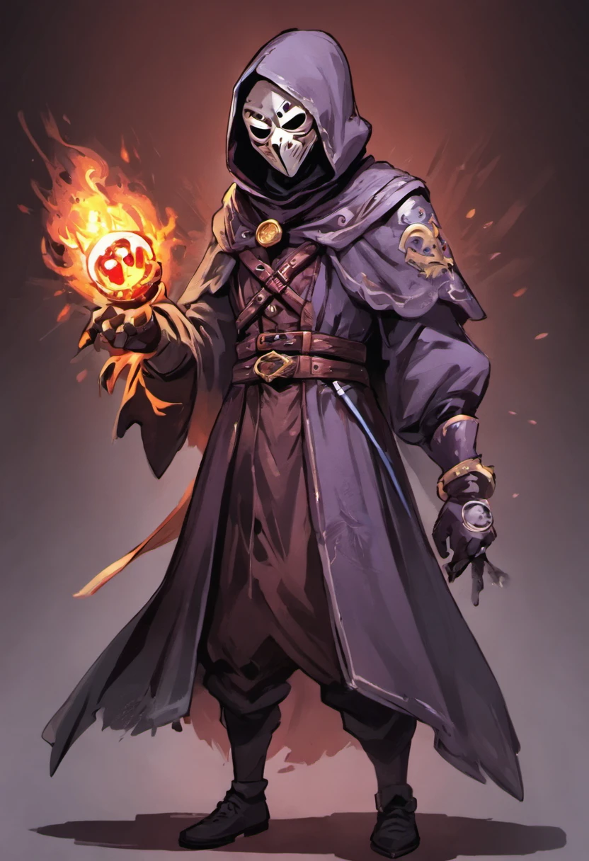 A doctor from the time of the scary plague with medieval clothes and the classic mask of the time with the pointed beak.
